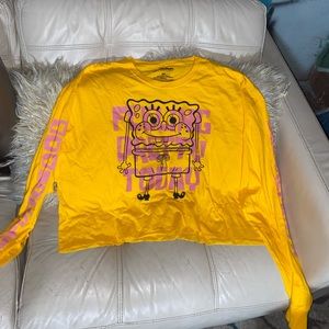 Nickelodeon Women’s 2X Spongebob Crop Top